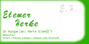 elemer herke business card